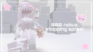 800 robux Shopping spree 🐰💫💐🩰 [upl. by Florinda321]