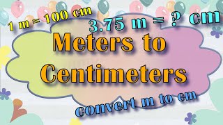 m to cm  Meters to Centimeters  Word Problems  Maths  Grade 3 4  Worksheet style Questions [upl. by Castorina]