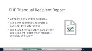 EHE Triannual Recipient Report [upl. by Krantz221]