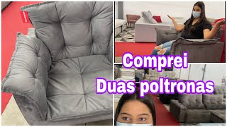 COMPRAMOS DUAS POLTRONAS PARA SALA DA CASA NOVA 😍 🏠 🛋 [upl. by Anairda]