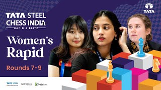 Tata Steel Chess India Womens Rapid 2023 Rds 79  Divya amp Ju Wenjun Battle For Glory [upl. by Rolyat]