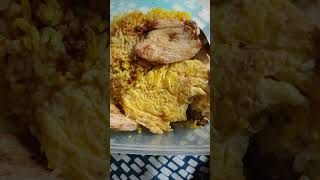 Turmeric Rice Scrambled Egg and Pan Fried Chicken [upl. by Katinka]