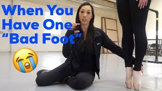 Pointe Shoe Fitting for Uneven Feet [upl. by Ibbison823]