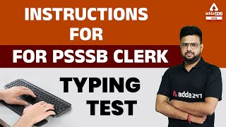 PSSSB Clerk Typing Test  Instructions For PSSSB Clerk  Full Details [upl. by Ahcsrop]