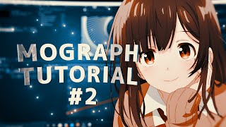 Motion Graphics MoGraph 2  After Effects AMV Tutorial [upl. by Fihsak]