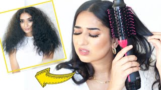 REVLON ONESTEP HAIR DRYER Curly wavy Hair Review amp Tutorial  Hindi [upl. by Cherian593]