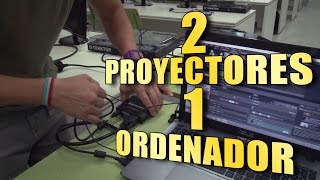 2 PROYECTORES Y 1 PC usando Matrox DualHead2GO [upl. by Rad]