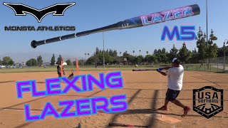 Monsta Athletics ASAUSA Lazer Fallout Review  Gordo Life Softball [upl. by Anaile]