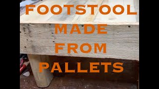 DIY Pallet Footstool FREE  Easy Woodworking Pallet Project from Recycled Wood Pallet Footstool [upl. by Rutherford932]