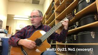 Waltz Op121 No1 excerpt by Ferdinando Carulli [upl. by Buchanan]