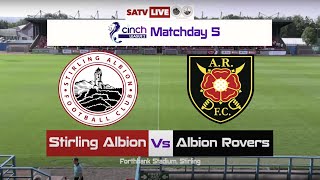 Stirling Albion Vs Albion Rovers Highlights 280821 [upl. by Elvah793]