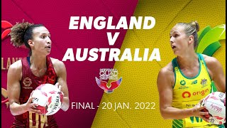 Netball Quad Series England vs Australia Jan 20th Final  Netball  Kayo Sports [upl. by Doralynn]