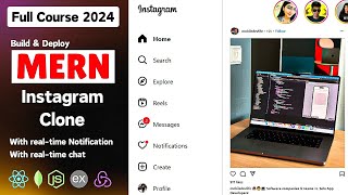 Build Realtime Full Stack Instagram Clone with MERN Stack Socketio Reactjs MongoDB [upl. by Pet]