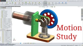 SolidWorks Tutorial Stirling Engine Animation [upl. by Glaab29]