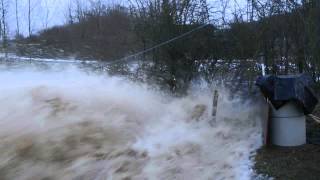 Wave overtopping tests at Nijmegen [upl. by Htrahddis]