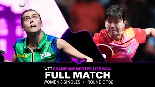 FULL MATCH  Bruna Takahashi vs Chen Xingtong  WS R32  WTTMontpellier 2024 [upl. by Berg]