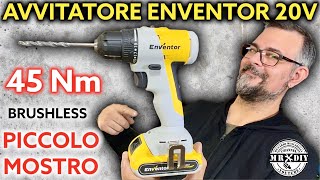 Potente trapano avvitatore a batteria 20V 45 Nm brushless Enventor Avvitatore ricaricabile [upl. by Clare382]