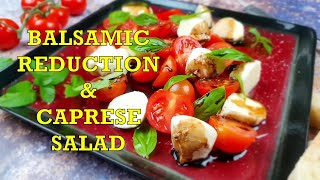 Balsamic Reduction and Simple Caprese Salad for One [upl. by Adrahs]