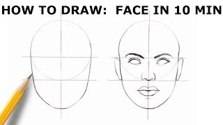 HOW TO DRAW FACE  Basic Proportion [upl. by Esinehs]