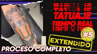 TATUAJE EN TIEMPO REAL LAMPARA LEON NEOTRADICIONAL [upl. by Llednar]