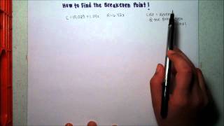 How to Find the Breakeven Point [upl. by Arriek156]