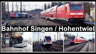 Zugsichtungen beim Bahnhof Singen Hohentwiel BadenWürttemberg Deutschland 2022 [upl. by Otsuj100]