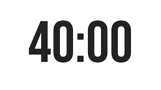 40 MINUTE TIMER  COUNTDOWN TIMER MINIMAL [upl. by Joli]