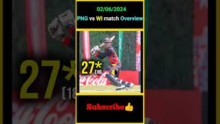 02062024 PNG vs WI match Overview  factsmaavalite westindies papuanewguinea t20worldcup2024 [upl. by Avril]