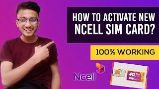 How to activate NCELL SIM CARD   100 Working Method  AwDeep Studio [upl. by Sams]