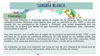 Historia y preparación de la sangría blanca [upl. by Talyah]