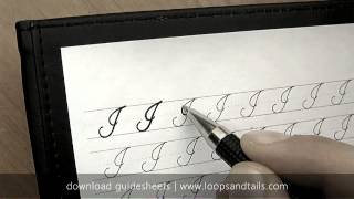 Learn cursive handwriting  Capital I [upl. by Talley]