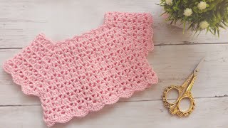 🌸🌷HERMOSO CANESU A CROCHET VARIAS TALLAS  GANCHILLO BEBE FANICROCHET 🌸🌷 [upl. by Ailahtan]