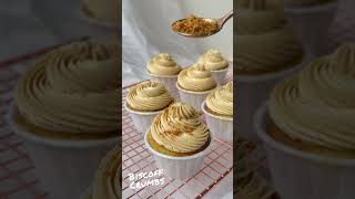 Cupcake piping Salted Caramel Biscoff Coffee cupcakes asmr shorts [upl. by Anahc]