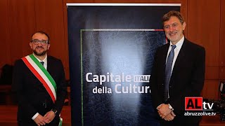 Conferenza stampa della proclamazione della città de LAquila a Capitale della Cultura nel 2026 [upl. by Genia]