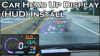 Car Head Up Display 55quot OBDII HUD  Full Review amp Install [upl. by Saiff]