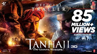 Tanhaji The Unsung Warrior  Official Trailer  Ajay D Saif Ali K Kajol  Om Raut  10 Jan 2020 [upl. by Subir]