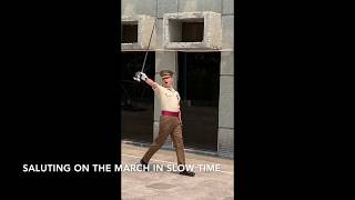 Sword Drill Lesson 4  Saluting on the March in Slow and Quick Time [upl. by Geaghan31]