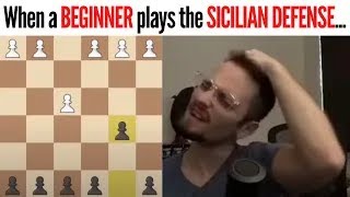 When a BEGINNER plays the SICILIAN DEFENSE [upl. by Uok681]