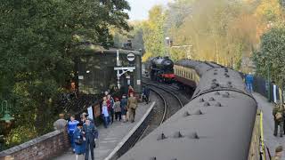 Pickering Station Steam Train [upl. by Ecinna]