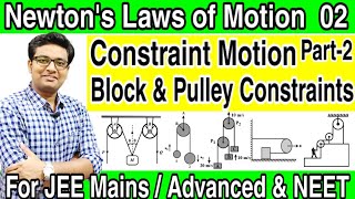 Pulley Block Constraint Motion  Tricks  Constraint Motion  Point Method  NLM  JEE Advanced [upl. by Redla466]