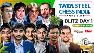 Tata Steel Chess India Blitz 2023 Day 1  ft Pragg Gukesh Vidit Arjun Hari [upl. by Arinayed]