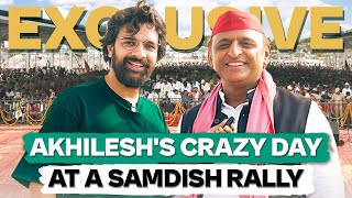 Inside Akhilesh Yadavs Wild Wild Rally ft Samdish Bhatia  Unfiltered by Samdish [upl. by Annad]