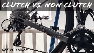 Clutch Vs Non Clutch Rear Derailleur GRX812 Vs Tiagra 4700 [upl. by Eibrad]