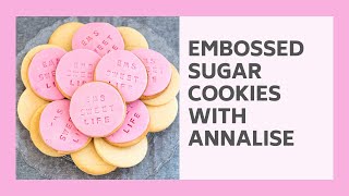 Super Easy Embossed Sugar Cookies  Ems Sweet Life [upl. by Okun]