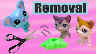 LPS DIY Removing Littlest Pet Shop Mcdonaldss Happy Meal Toys From Stands Tutorial [upl. by Akimahc]