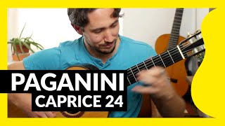 PAGANINI CAPRICE 24 😈 challenge 😎 en guitarra [upl. by Niwde]