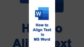 How to Align Text in MS Word shorts msword [upl. by Quintus598]