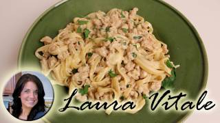 Light Fettuccine Alfredo Recipe  Laura Vitale  Laura in the Kitchen Episode 308 [upl. by Andre]