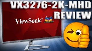 ViewSonic VX32762KMHD 32 inch WQHD 1440p Ultra Slim Entertainment Monitor Review [upl. by Toinette]