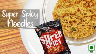 Nongshim Shin Red Super Spicy Ramen Noodles  KOREAN Recipe for Vegetarians [upl. by Assisi439]